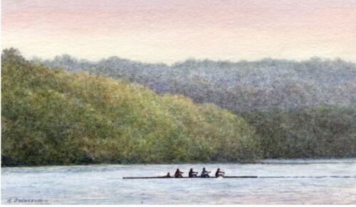 Rowers on Rogers Lake